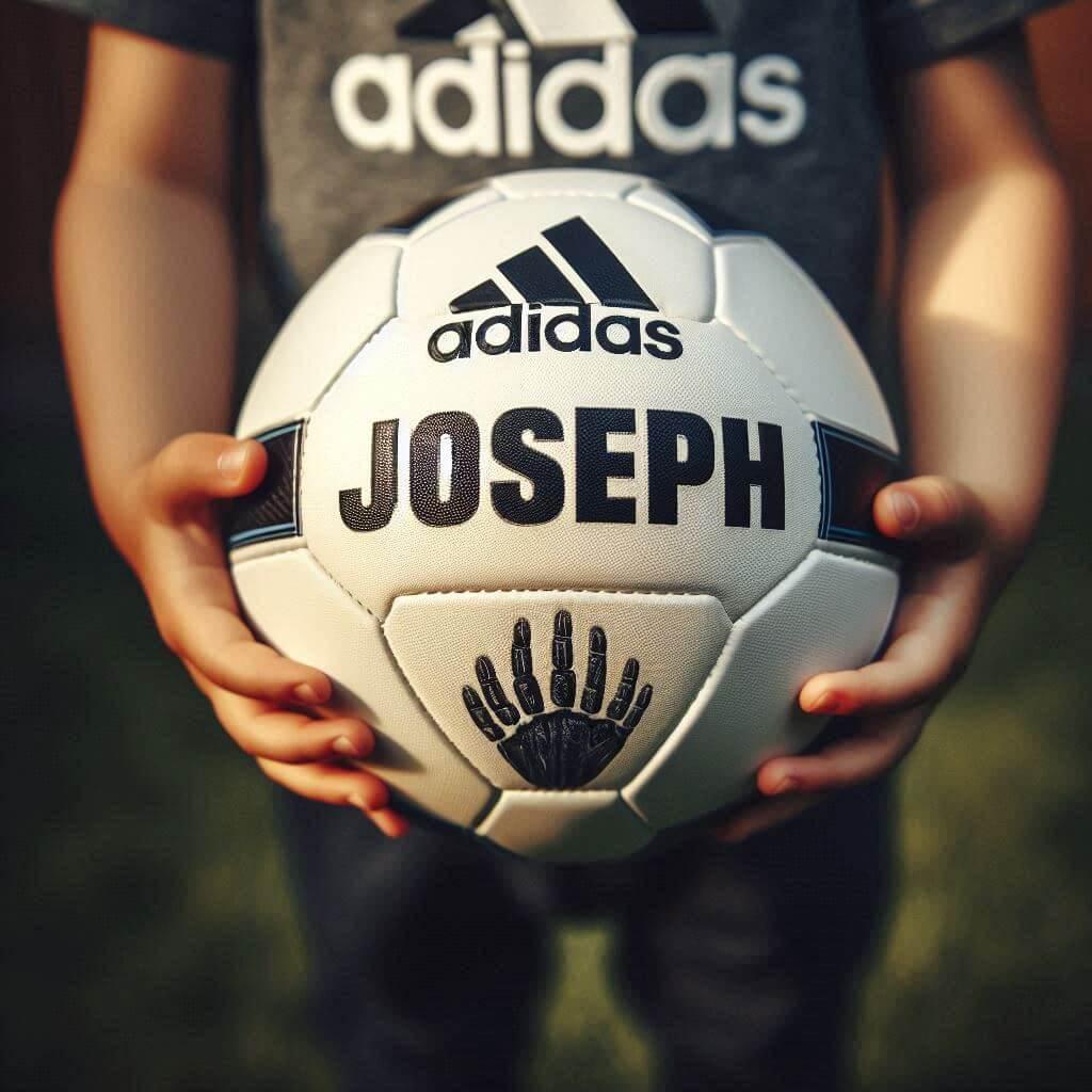 Ballon de foot personnalise avec le prenom joseph 1
