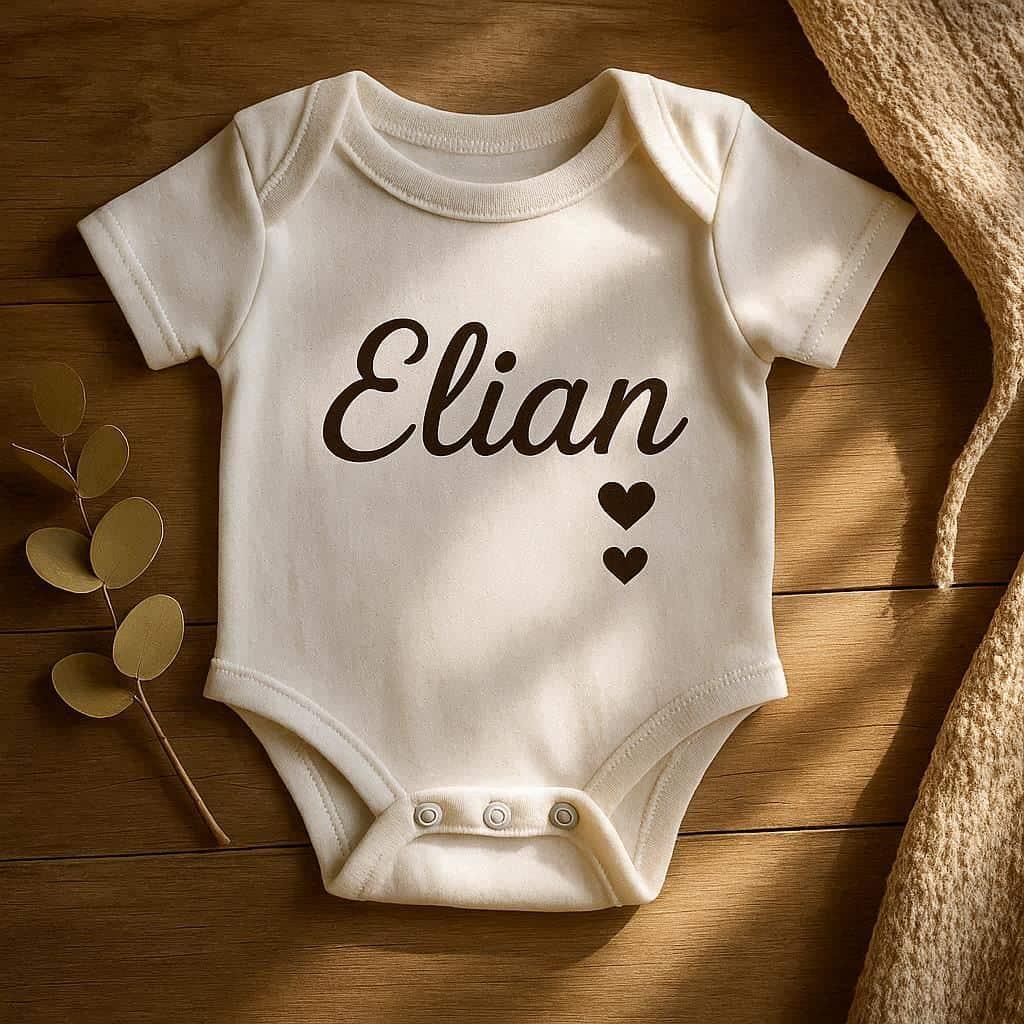 Body pour bebe personnalise avec le prenom elian