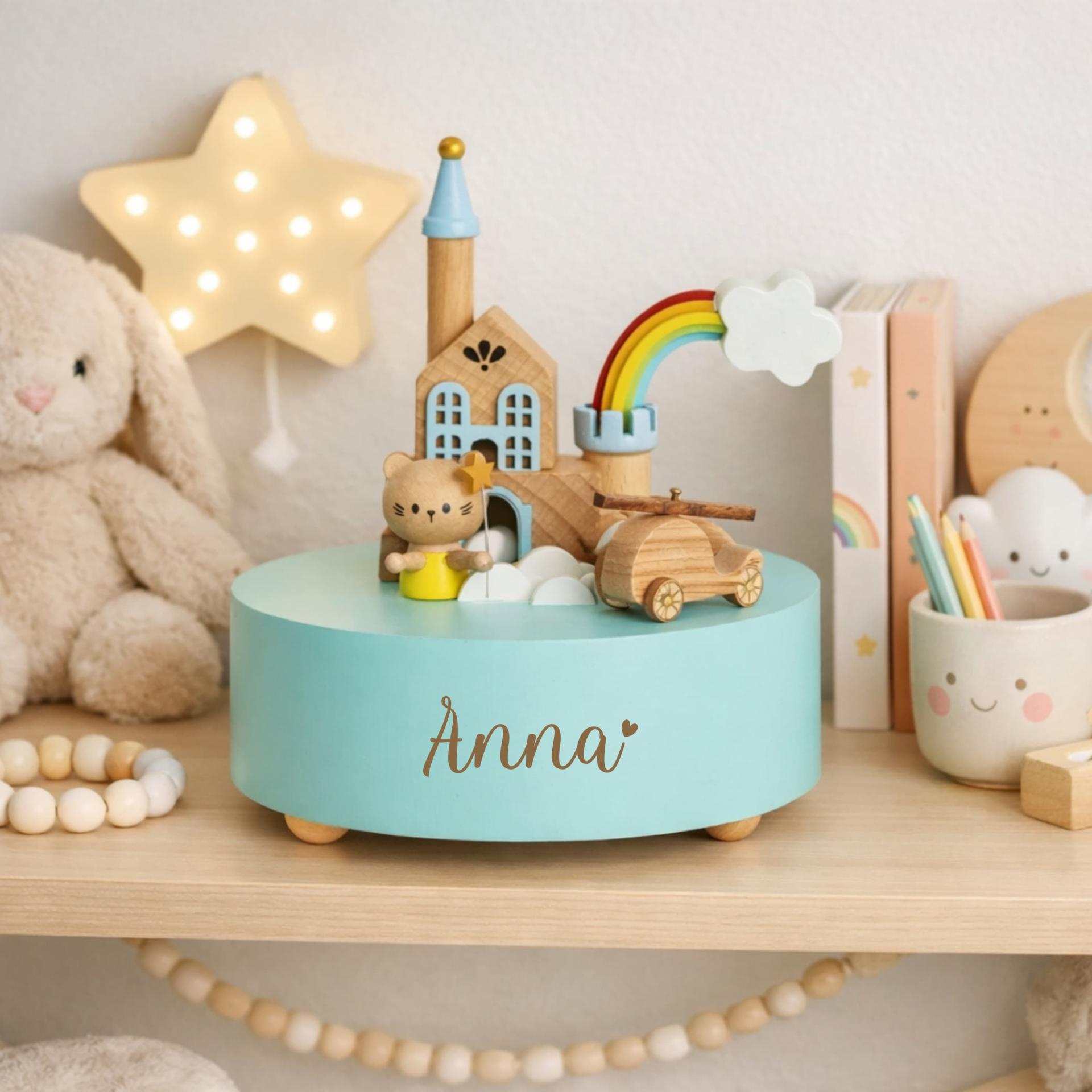 Boite musicale personnalisee avec le prenom anna cadeau original et utile