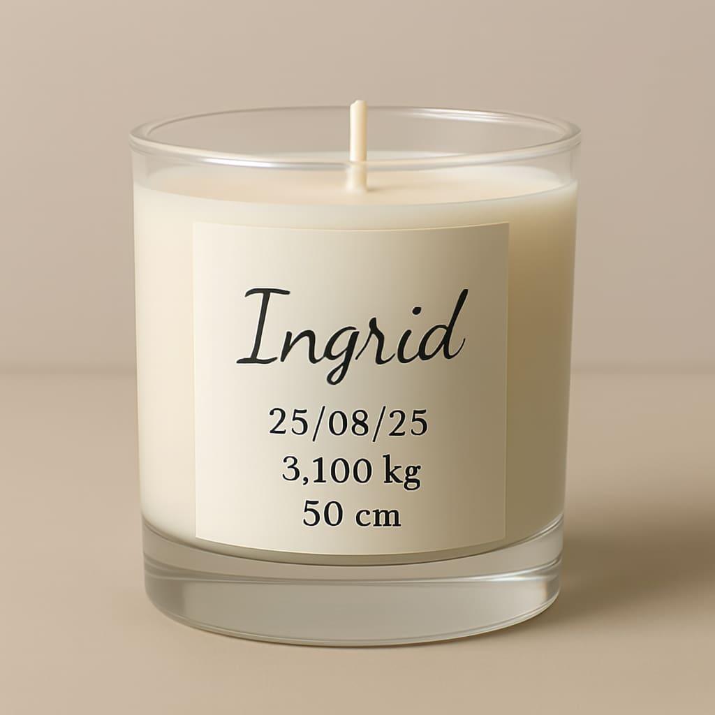 Bougie personnalisee avec le prenom ingrid idee de cadeau original