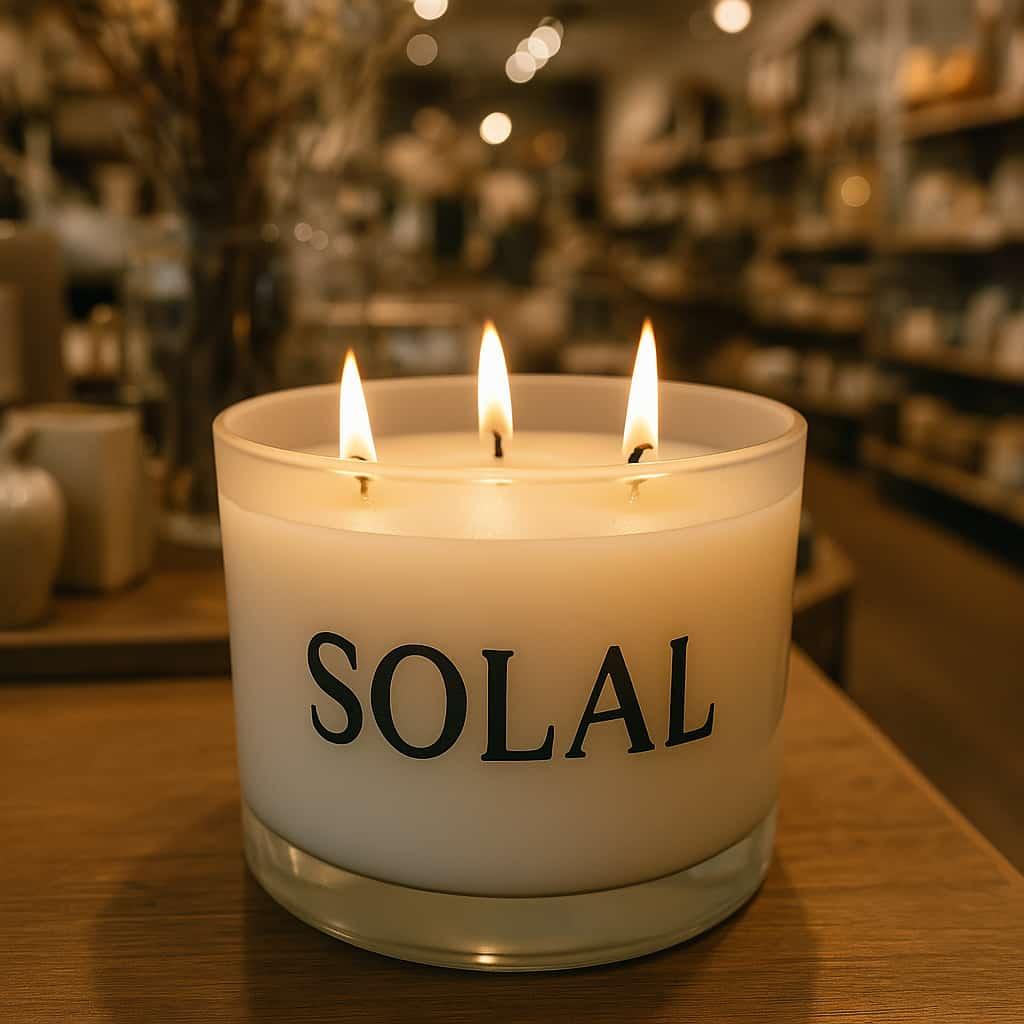 Bougie personnalisee avec le prenom solal