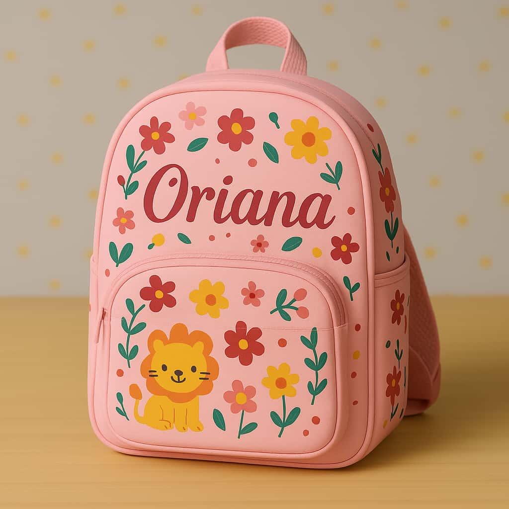 Cartable d enfant avec le nom oriana