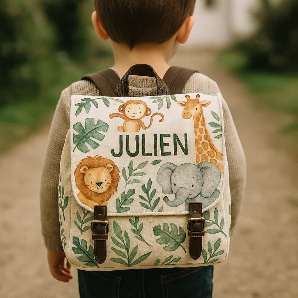 Cartable pour enfant avec le prenom julien