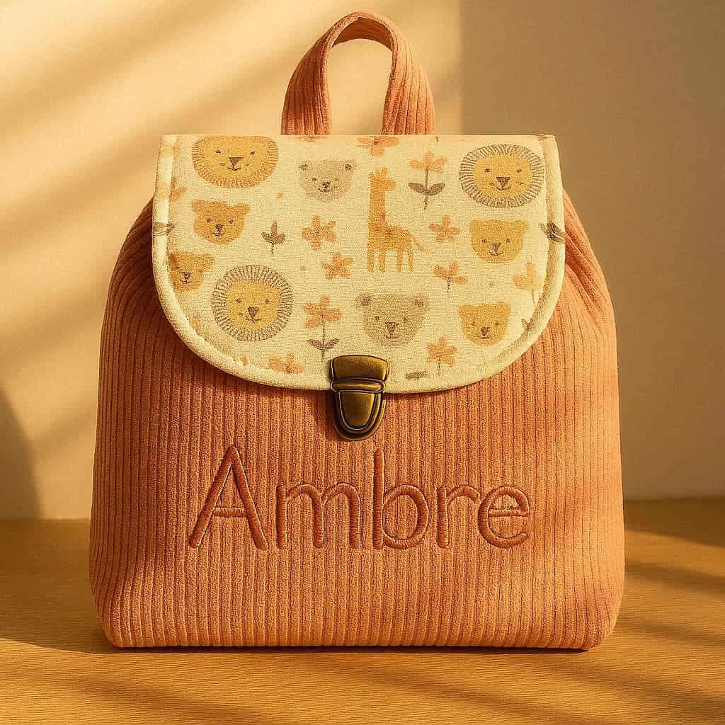 Cartable pour petite fille prenom ambre cadeau pour l ecole