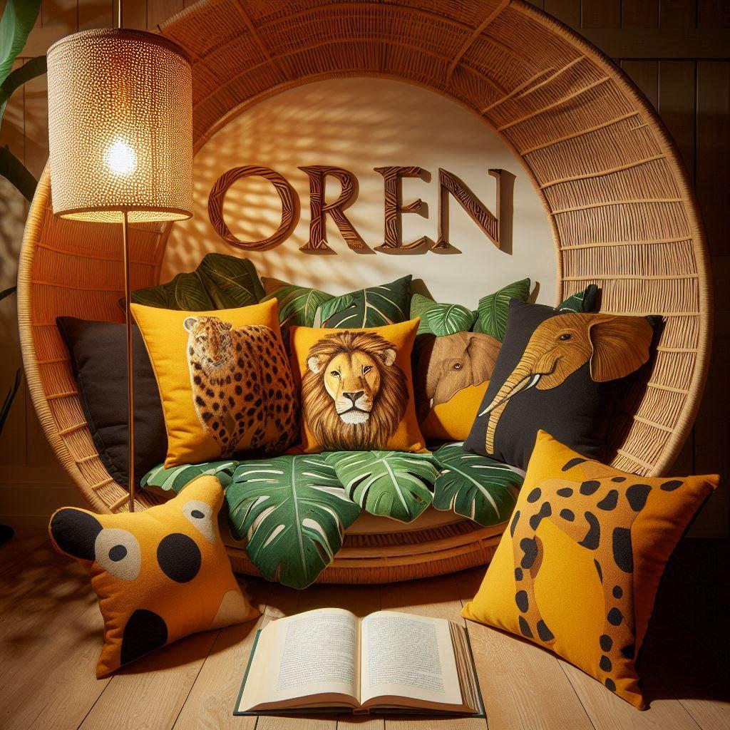 prenom oren, chambre deco theme savane africaine