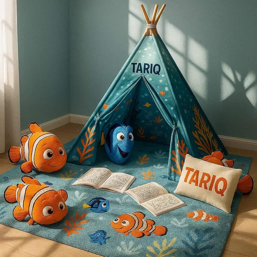 Chambre d enfant theme nemo prenom tariq