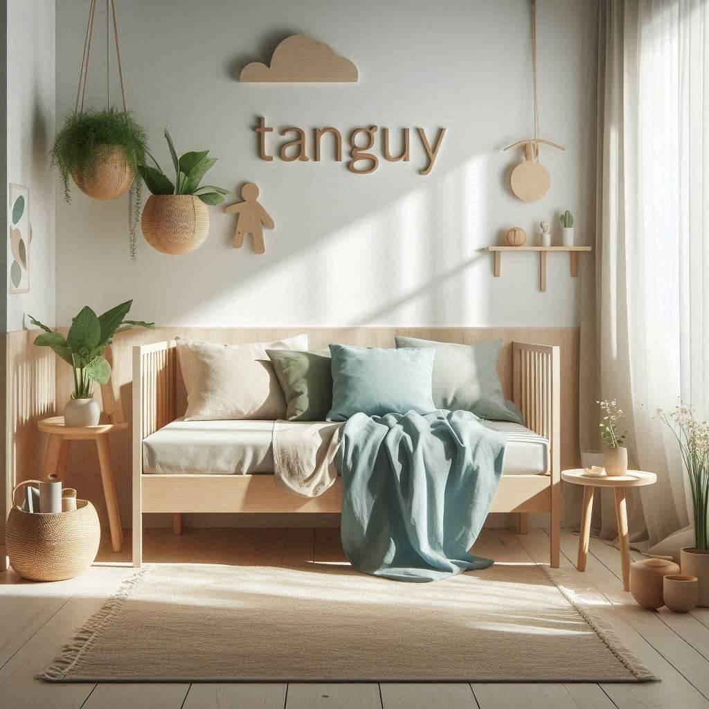 deco chambre enfant montessori, prenom tanguy, chambre lumineuse et claire