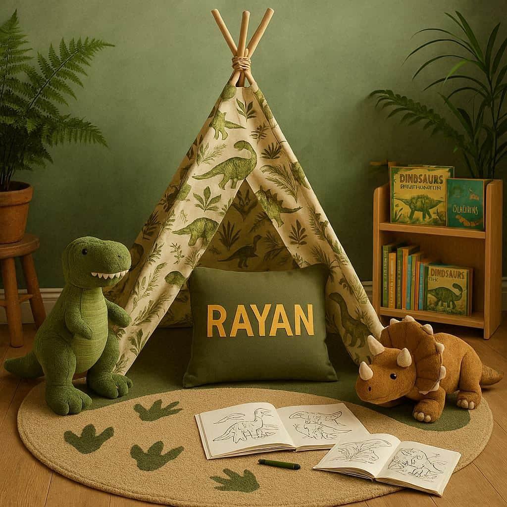 Chambre deco dinosaure prenom rayan