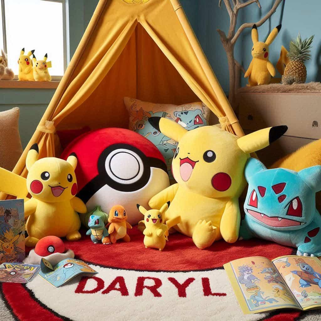 Chambre deco pokemon prenom daryl tipi peluches
