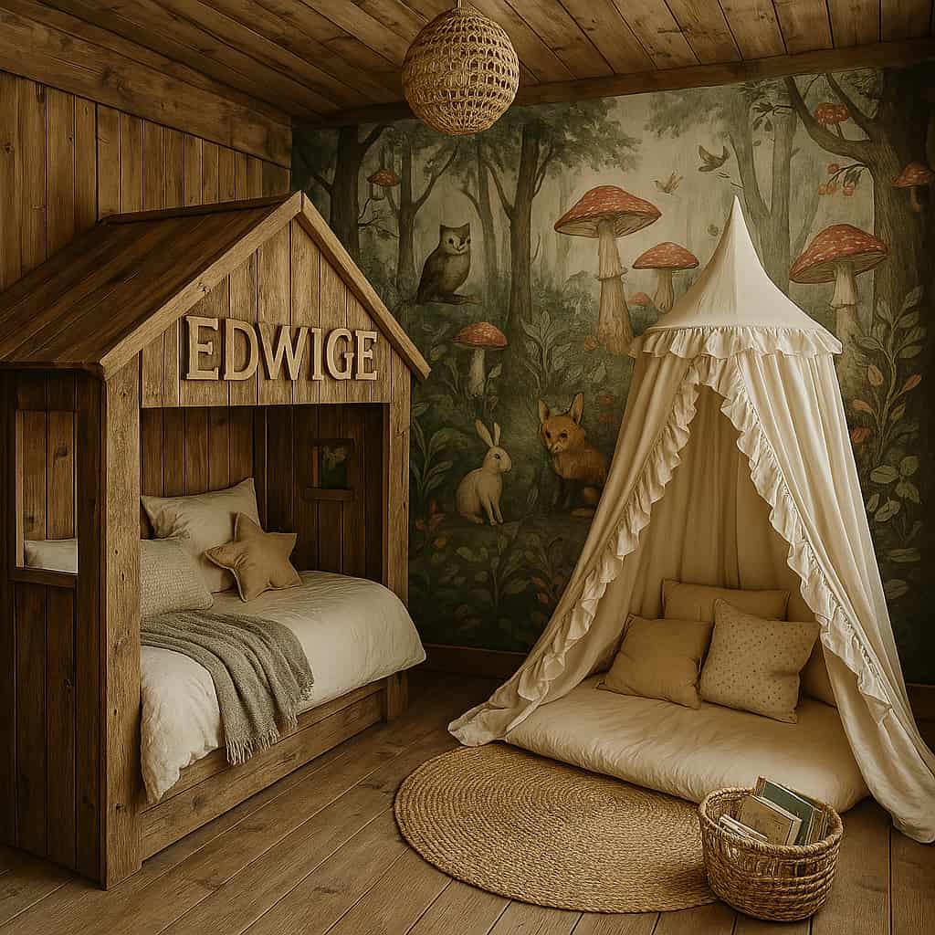 Chambre enfant edwige cabane enchantee univers feerique bois et foret