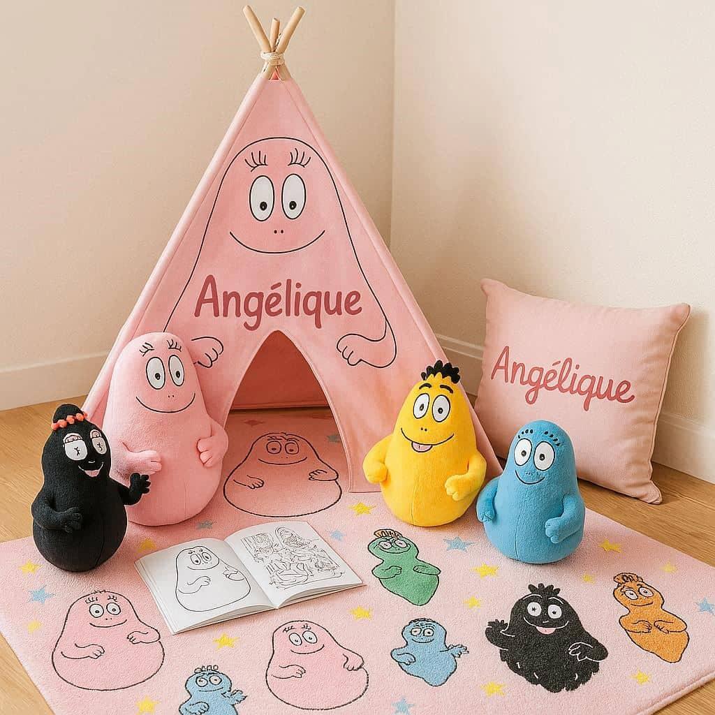 Chambre enfant theme barbapapa prenom angelique
