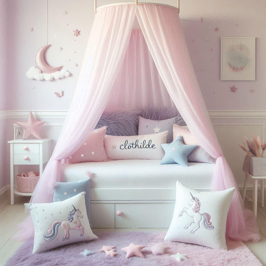 Chambre feerique personnalisee avec le prenom clothilde