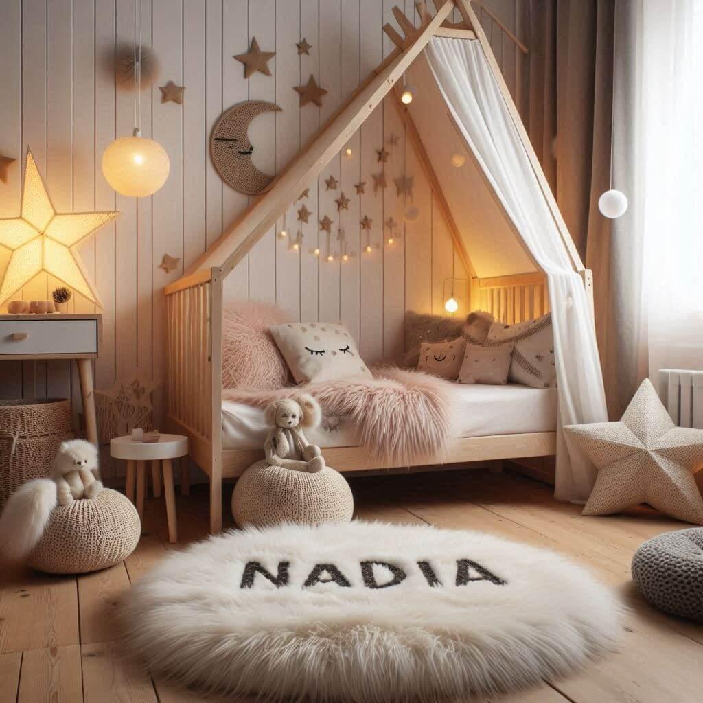 Chambre fille deco scandinave prenom nadia