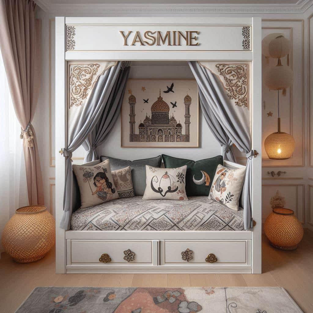 Chambre orientale personnalisee avec le prenom yasmine 1