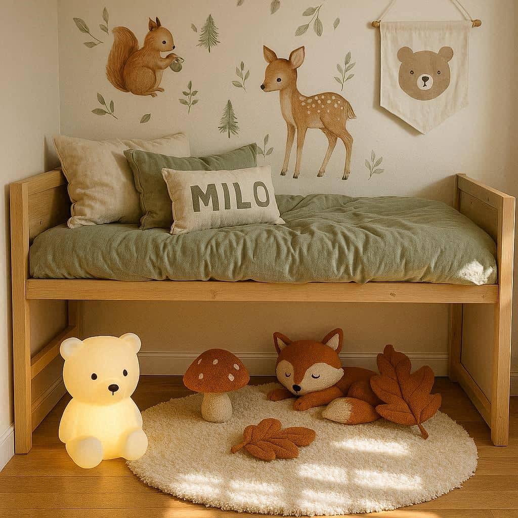 Chambre prenom milo theme animaux de la foret