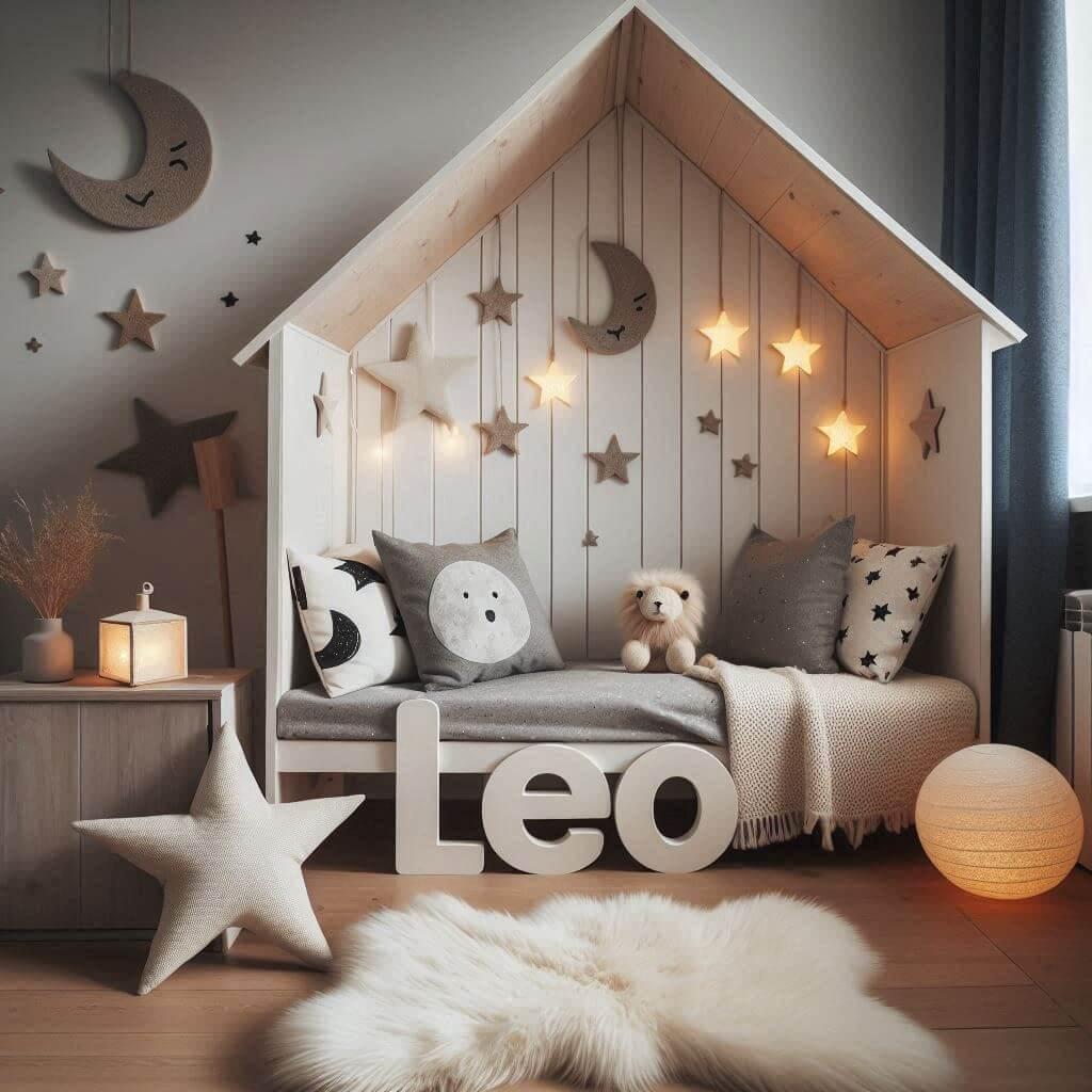 Chambre scandinave prenom leo