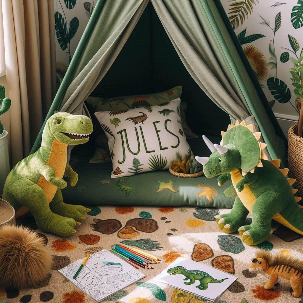 Chambre theme dinosaure prenom jules