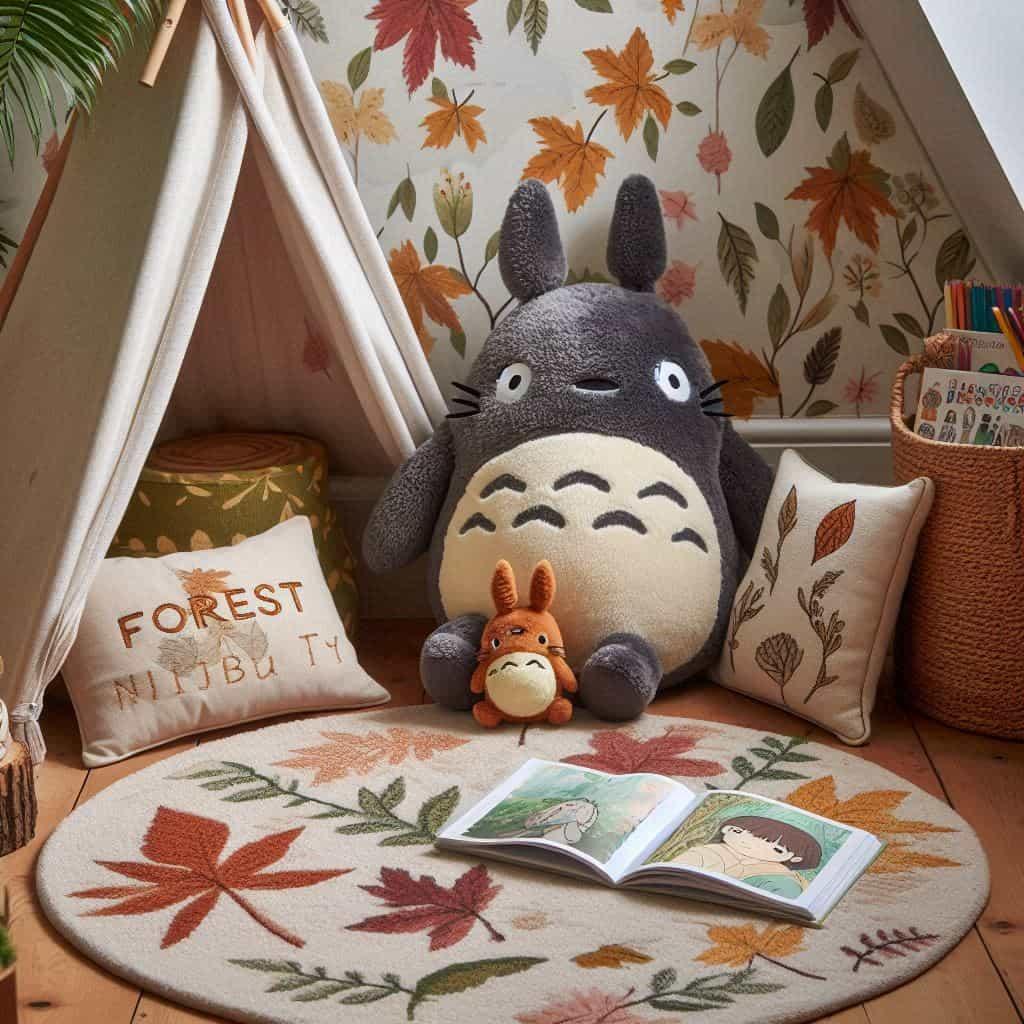 Chambre totoro personnalisee avec le prenom forest theme de l automne
