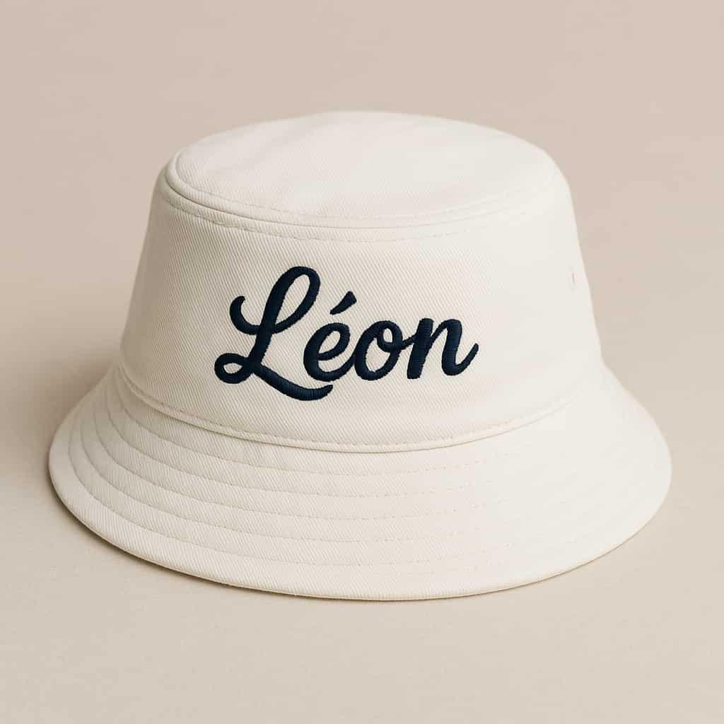 Chapeau personnalise avec le prenom leon style bob