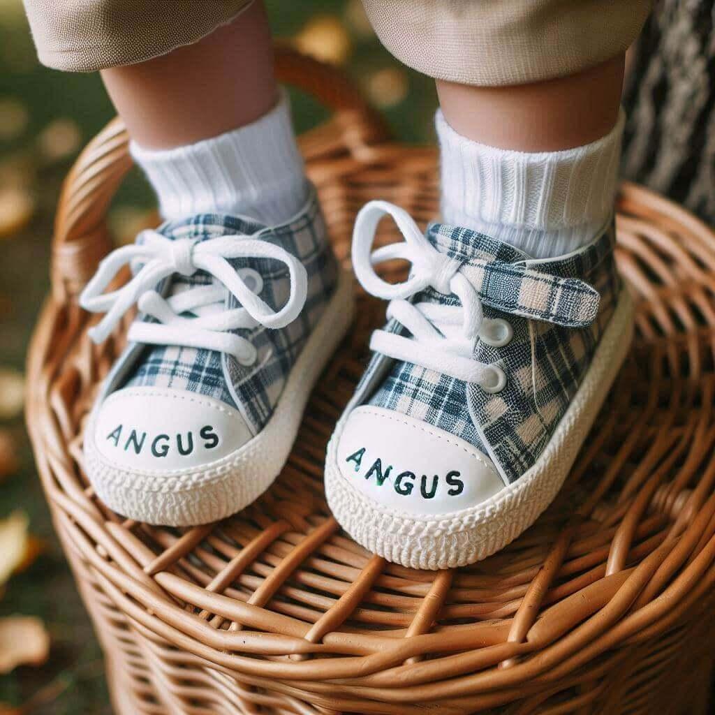 Chaussures basket enfant avec le prenom angus