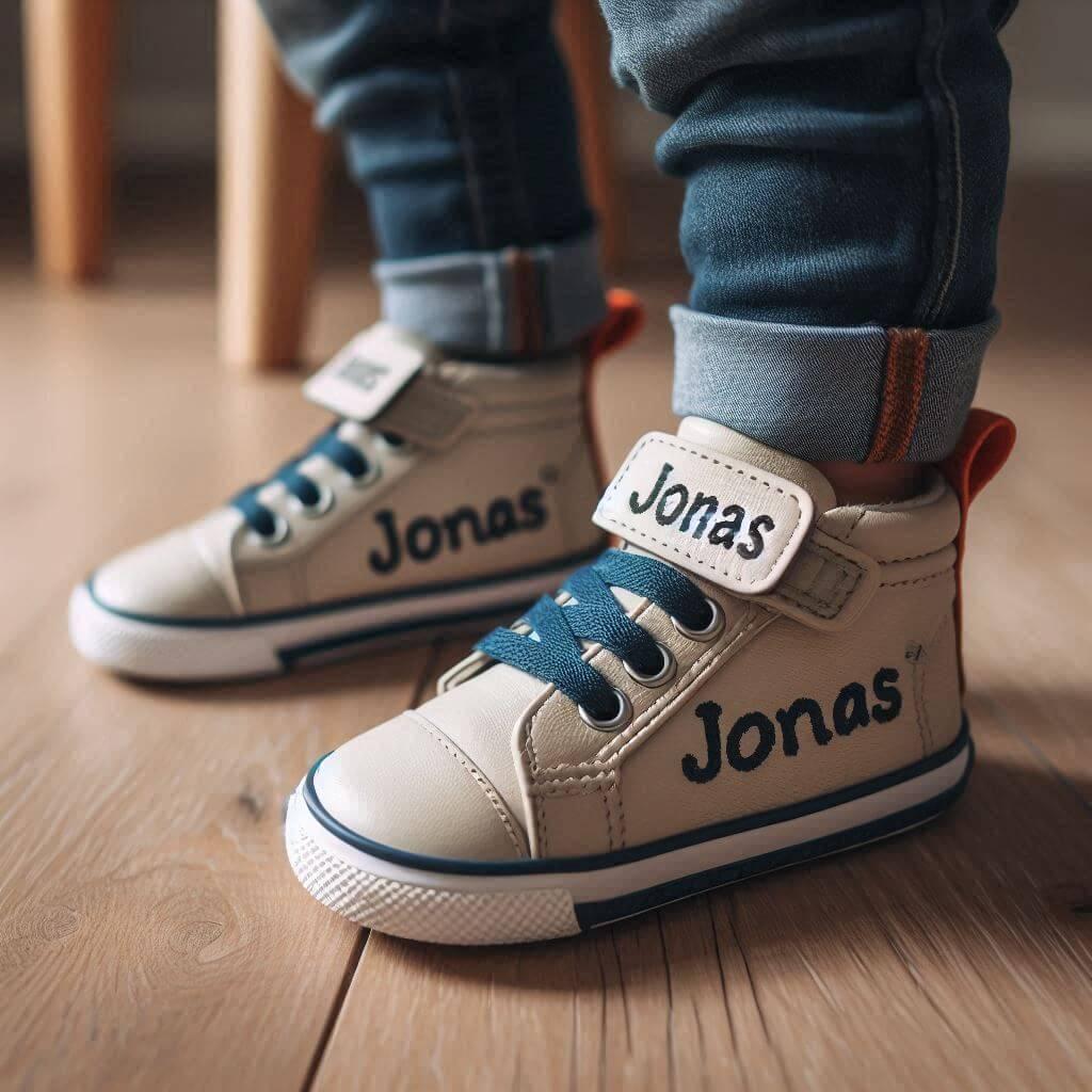 Chaussures baskets pour enfant avec le prenom jonas