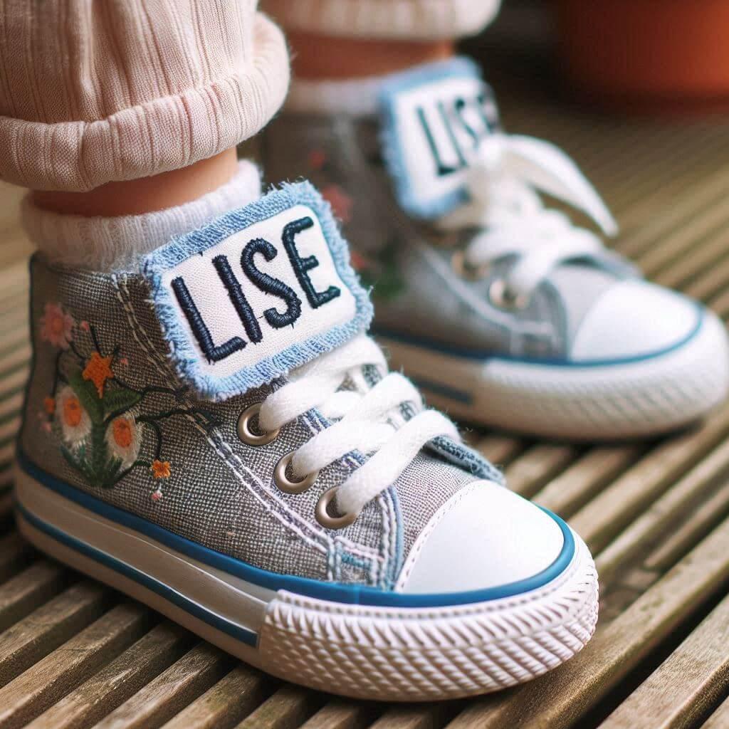 Chaussures baskets pour enfant avec le prenom lise