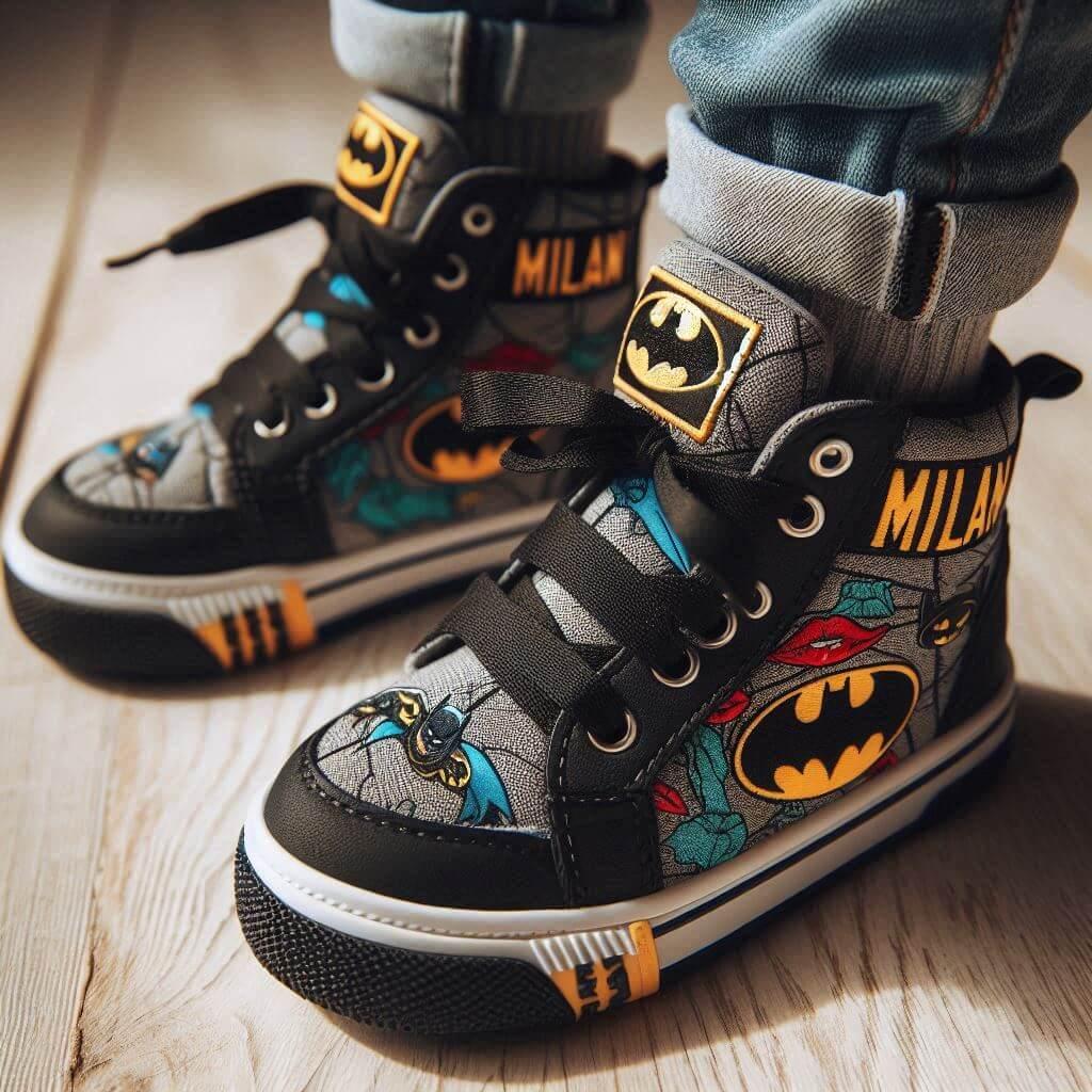 Chaussures baskets pour enfant avec le prenom milan