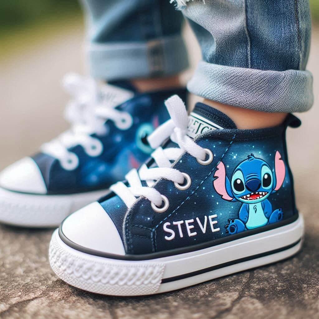 Chaussures baskets pour enfant avec le prenom steve