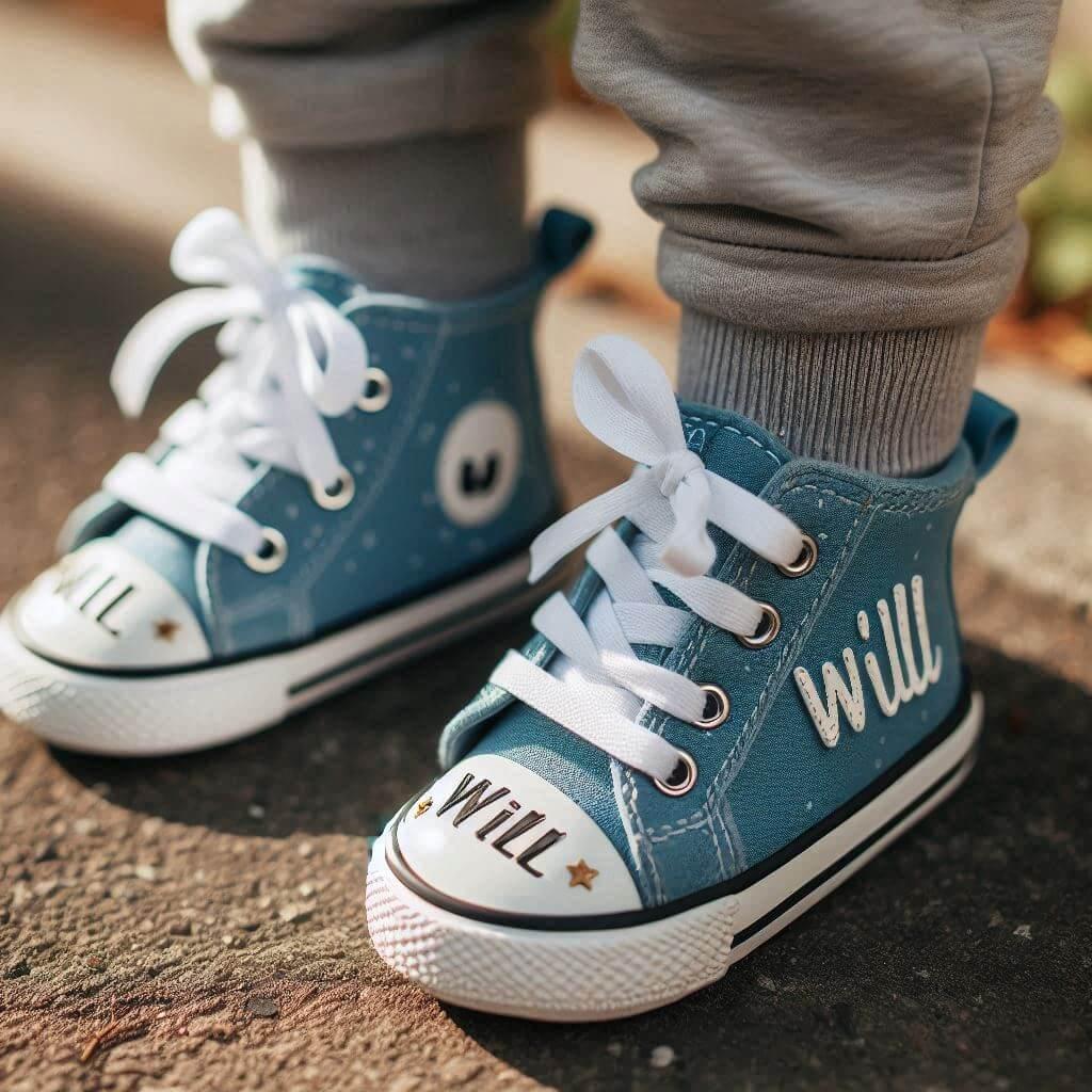 Chaussures baskets pour enfant avec le prenom will