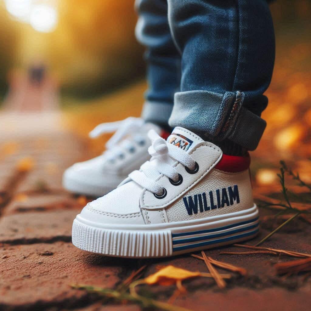 Chaussures baskets pour enfant avec le prenom william