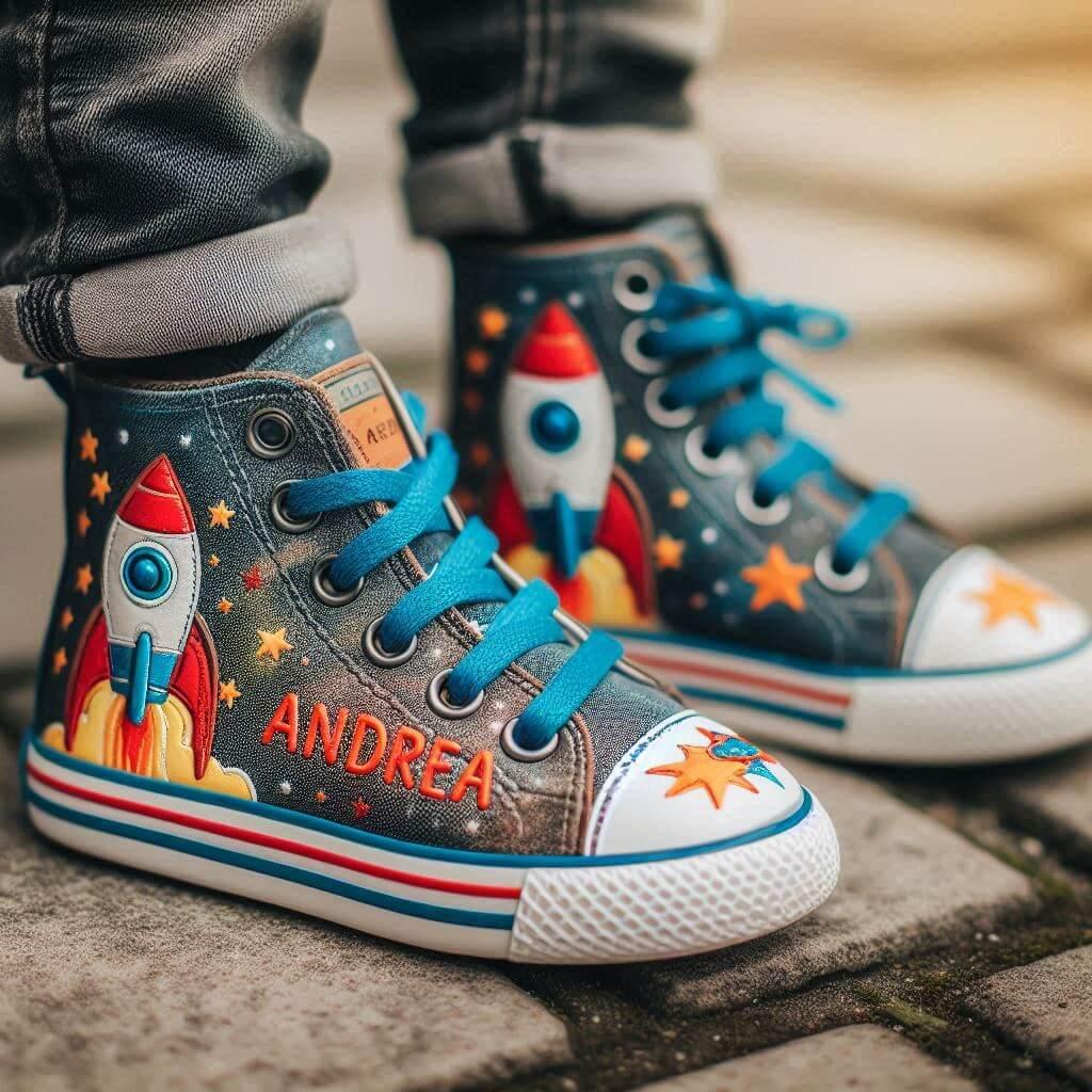 Chaussures personnalisees avec le prenom andrea