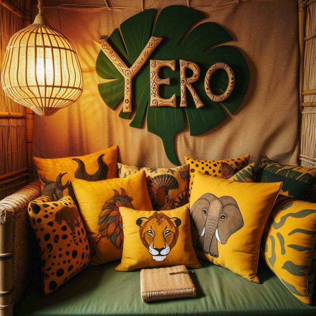 Coin lecture inspire de la savane africaine, prenom yero
