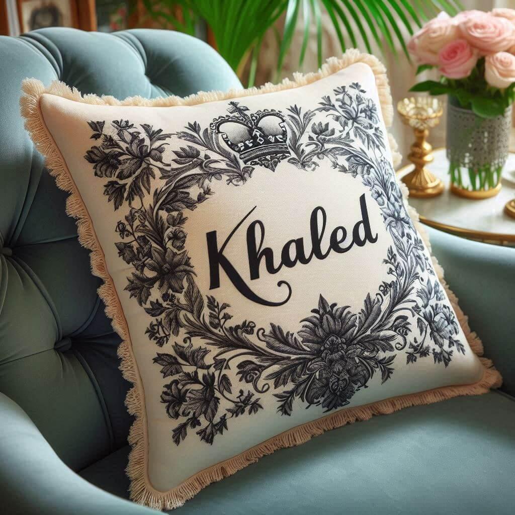 Coussin avec le prenom khaled