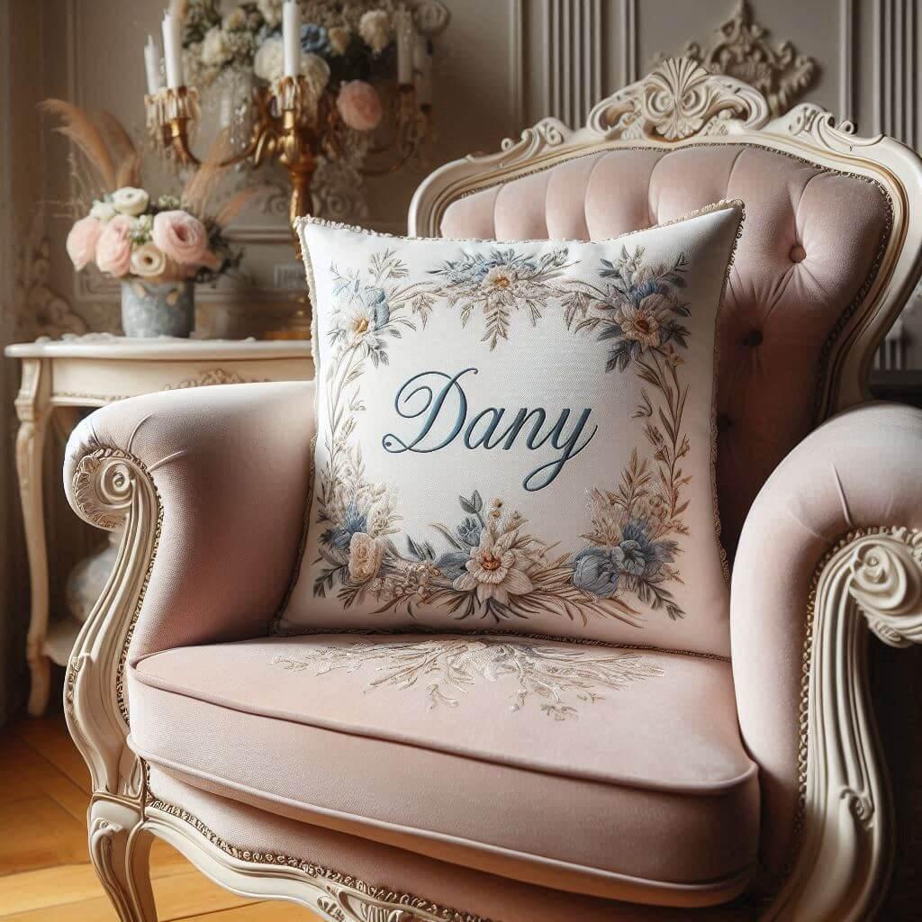 Coussin avec prenom dany