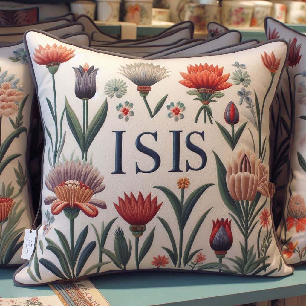 Coussin personnalise avec le prenom isis