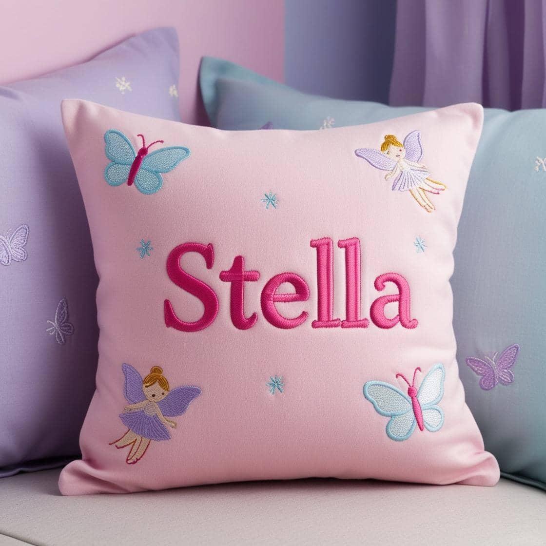 Coussin personnalise avec le prenom stella