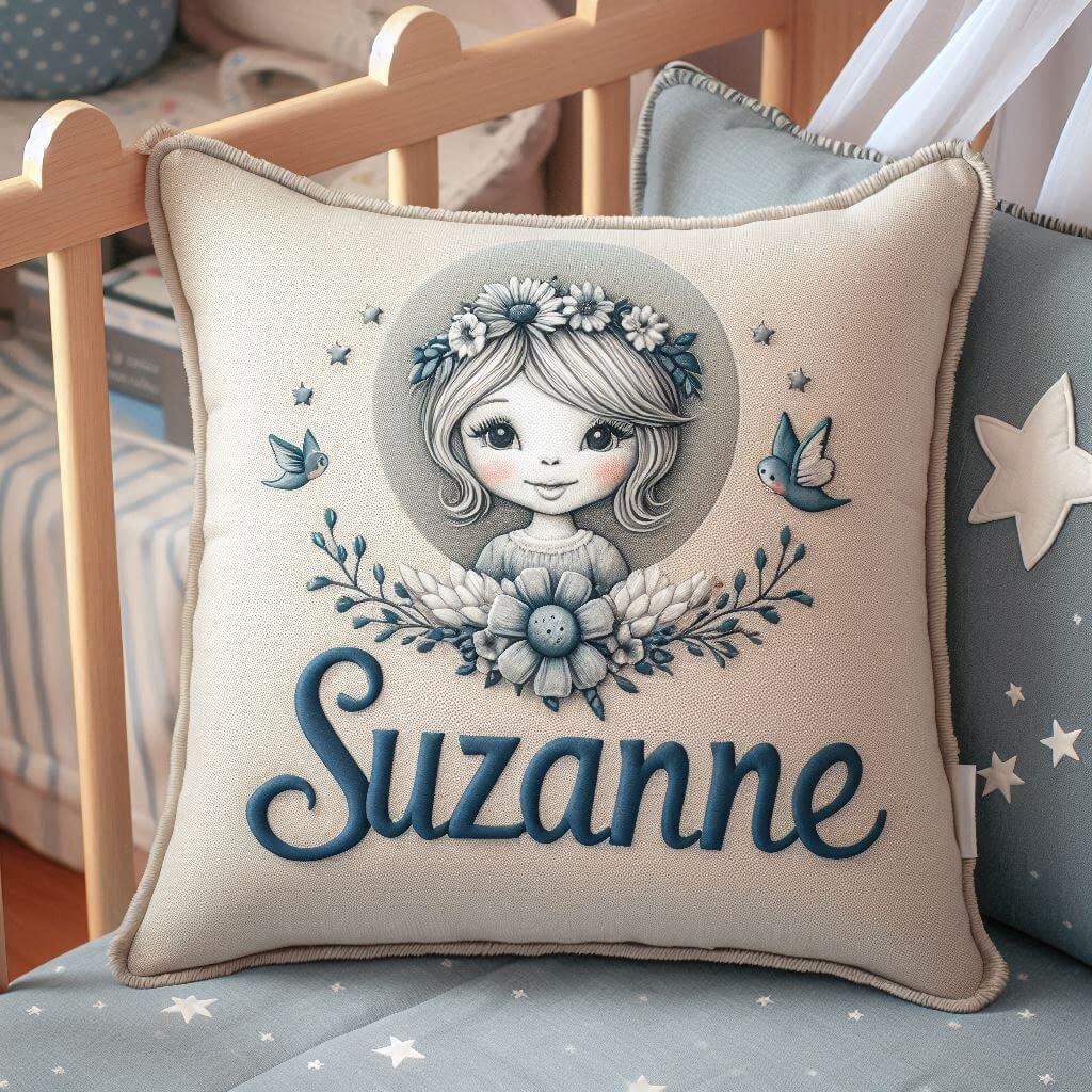 Coussin personnalise suzanne