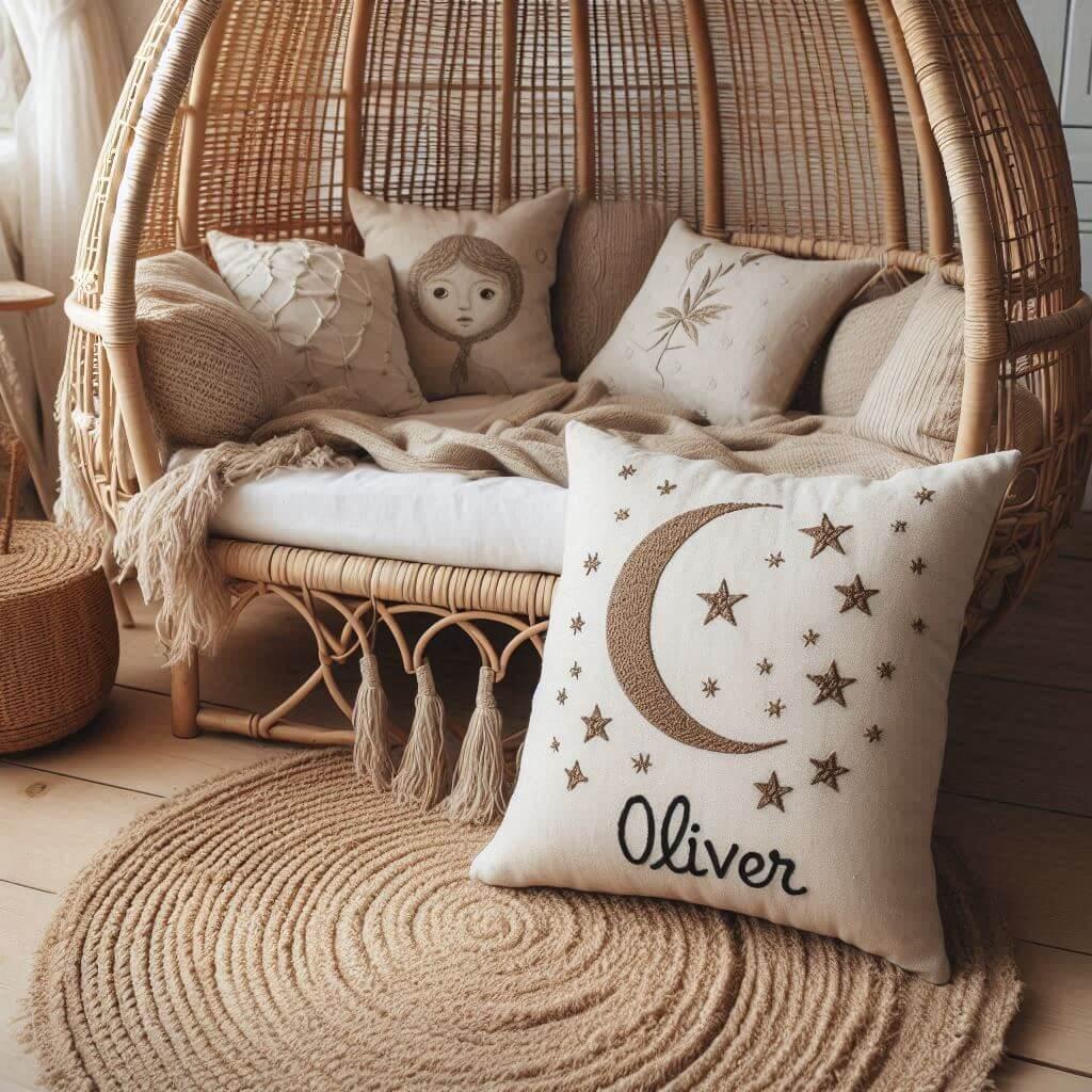 Deco chambre boheme chic prenom oliver