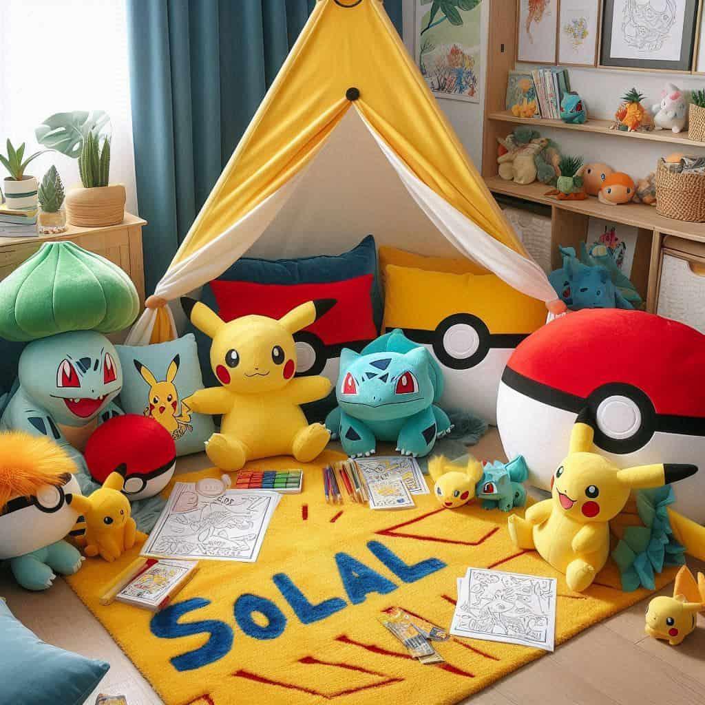 Deco de chambre pokemon personnalisee avec le prenom solal