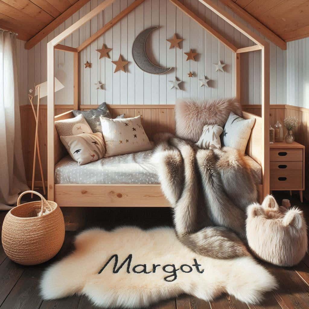 Deco de chambre style scandinave personnalisee avec le prenom margot