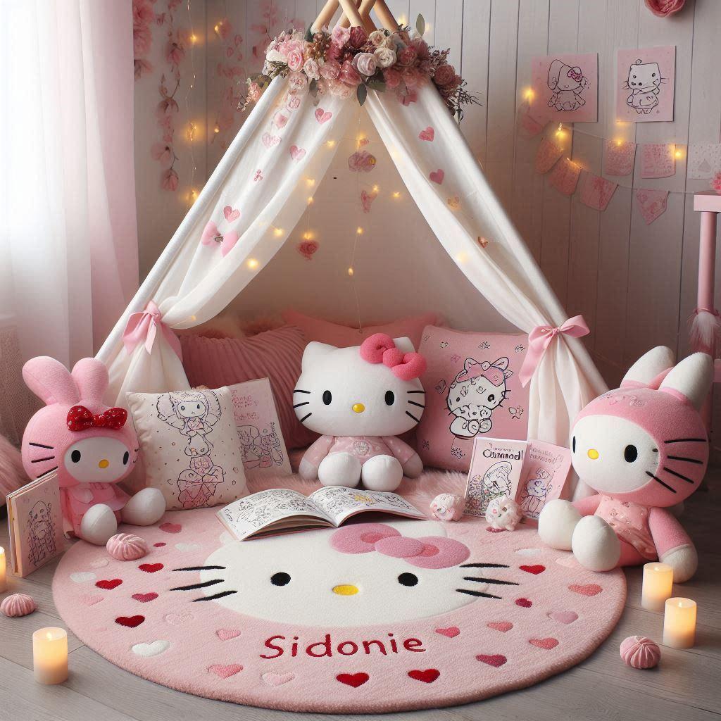 Deco hello kitty personnalisee avec le prenom sidonie