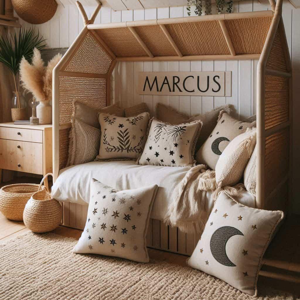 Decoration bambou pour la chambre de marcus