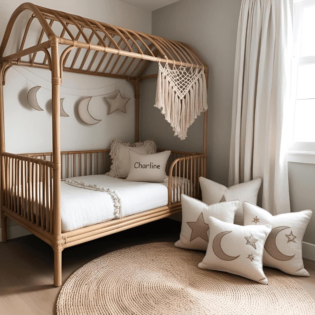 Decoration boheme chambre personnalisee avec le prenom charline