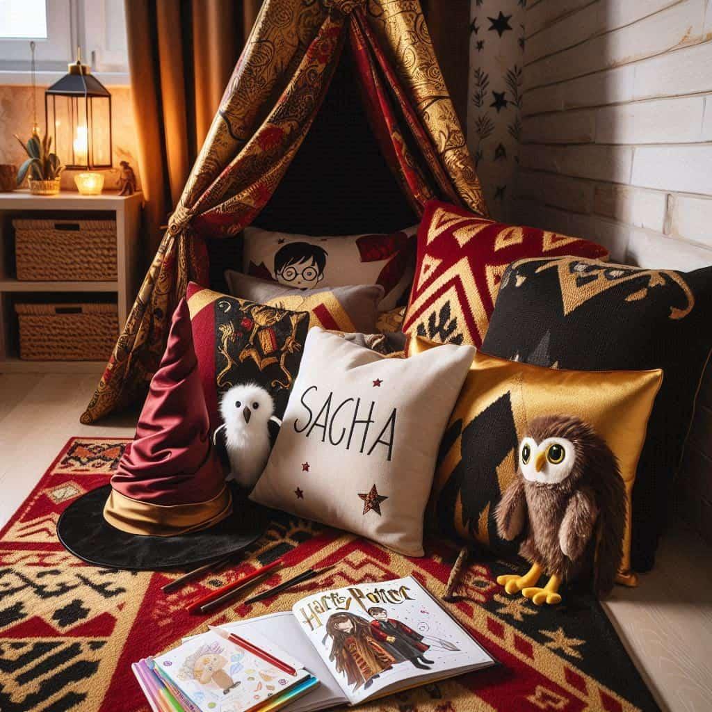 Decoration de chambre style harry potter personnalise avec le prenom sacha