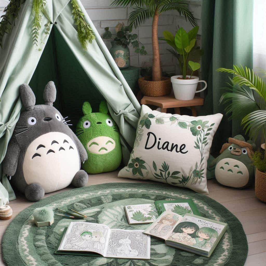 Decoration totoro pour enfant prenom diane
