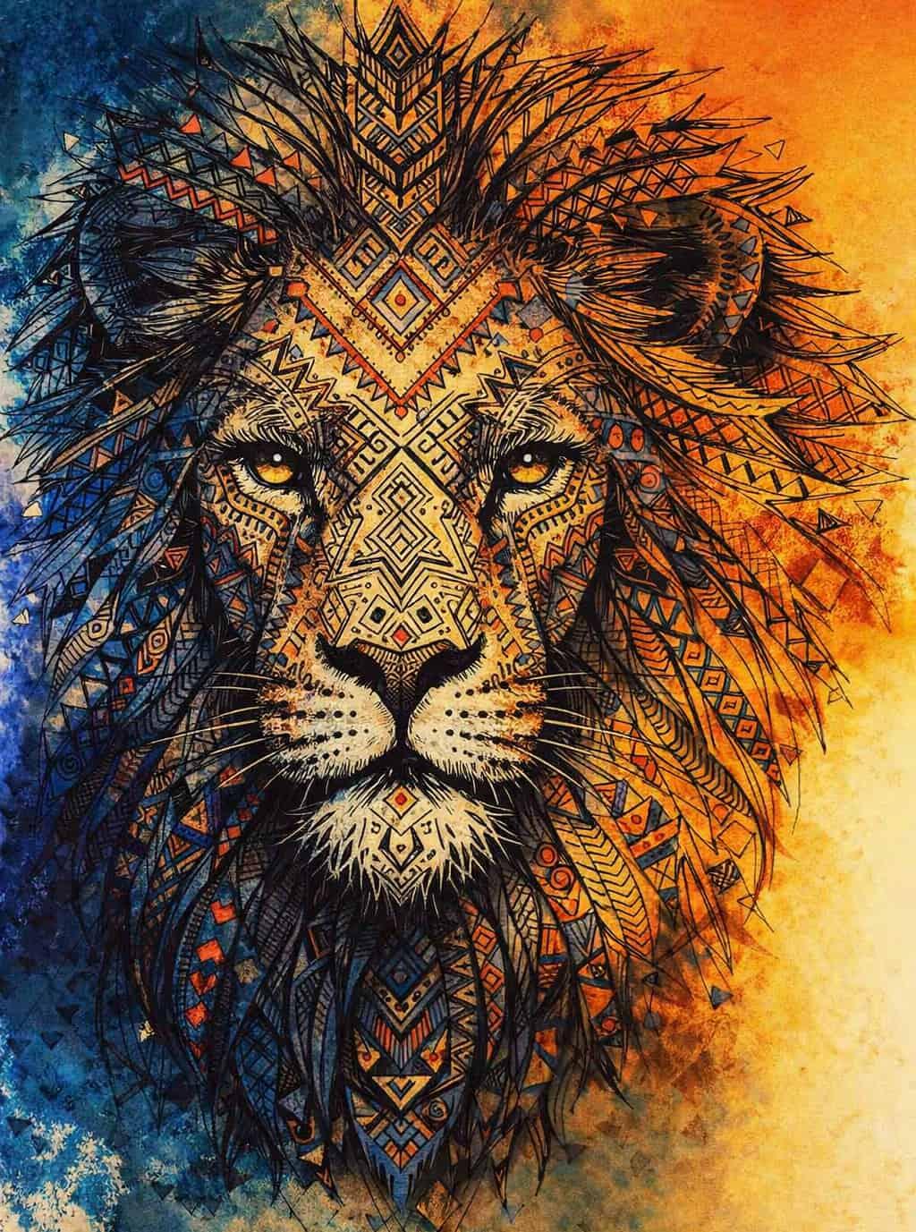 Dessin du lion symbolique