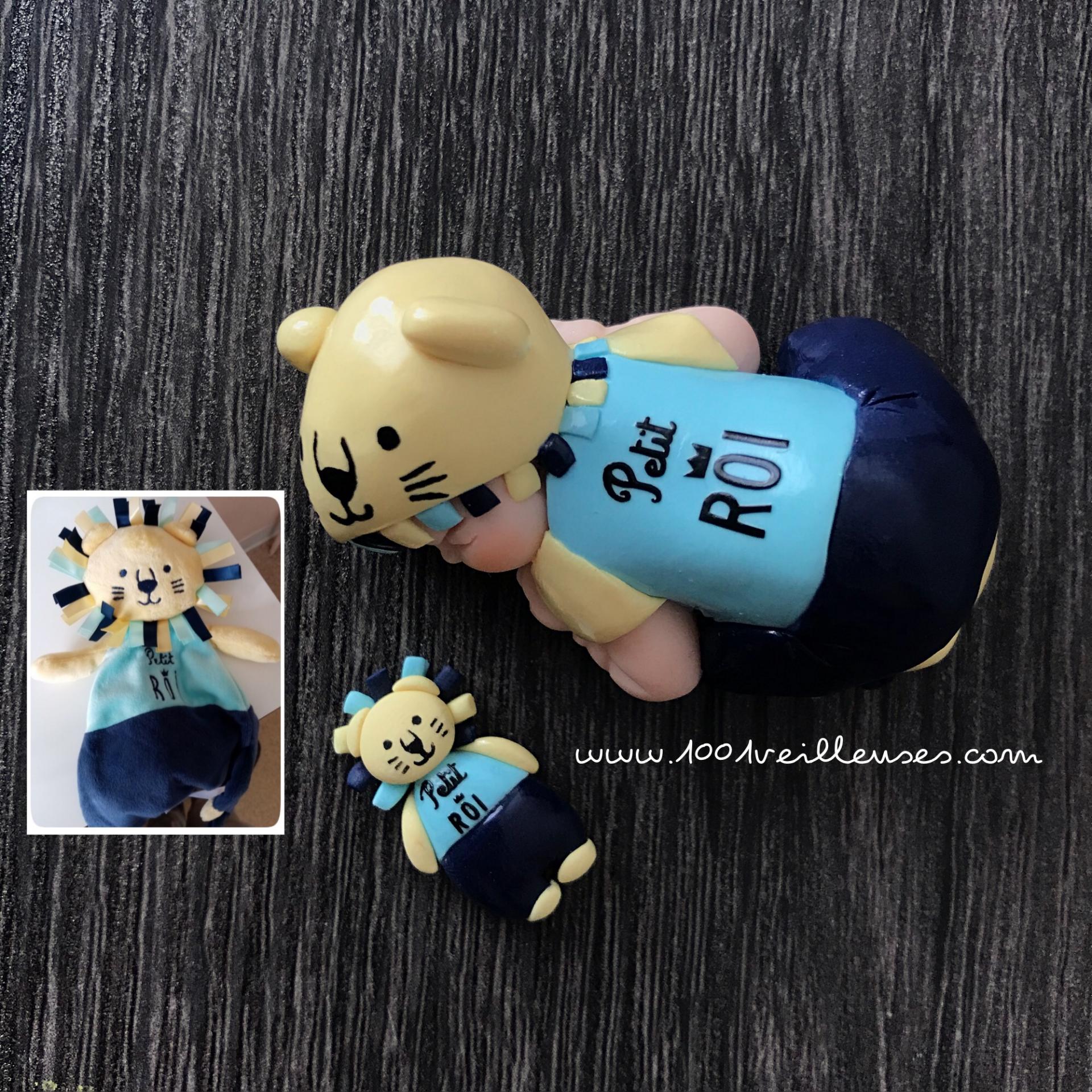 bébé fimo avec reproduction de pyjama sur photo