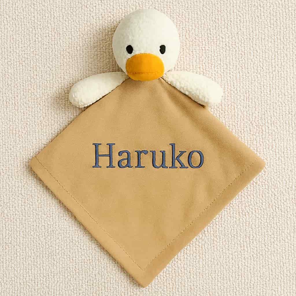 Doudou plat oiseau prenom haruko