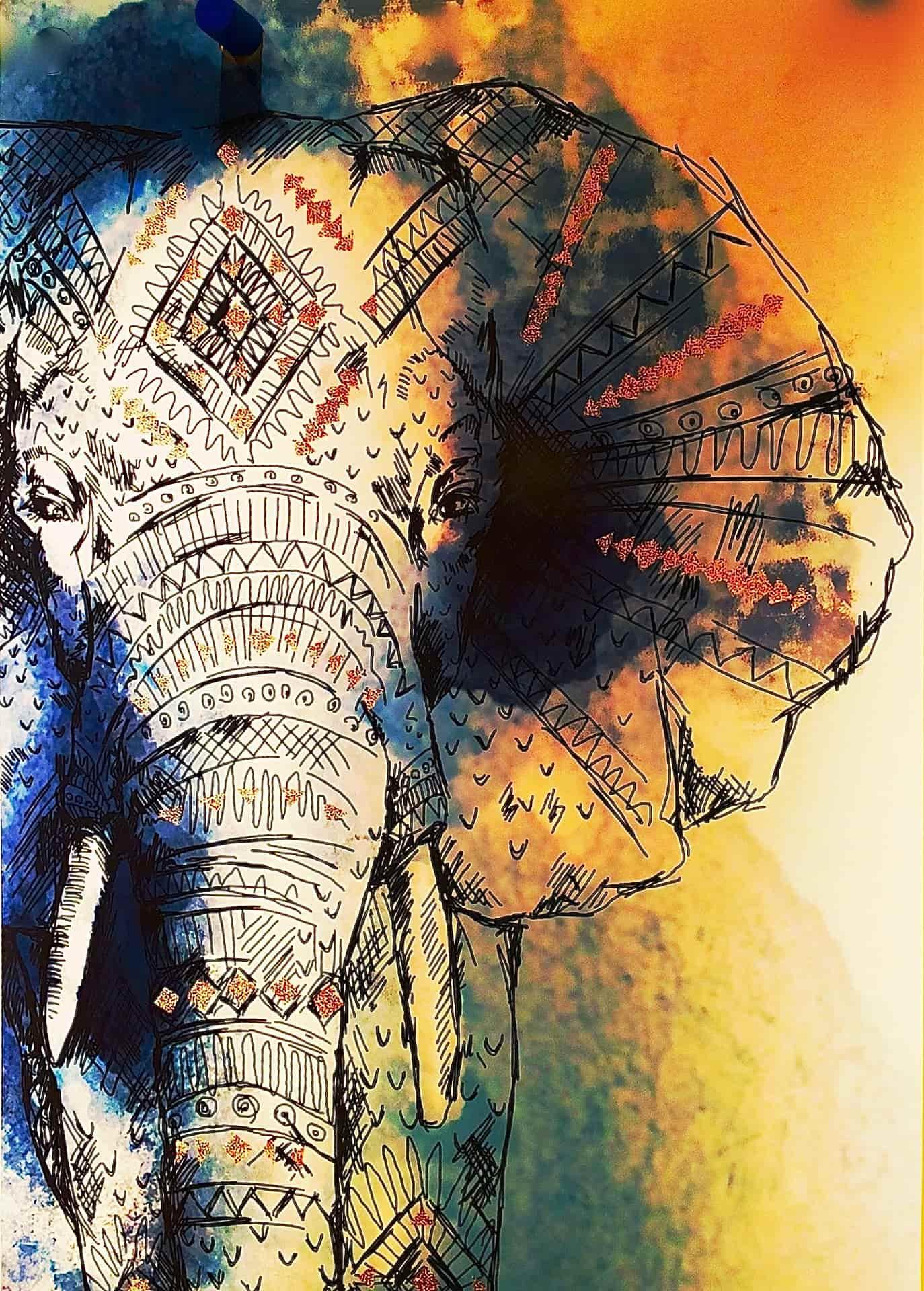 Elephant symbole de protection de sagesse et de force