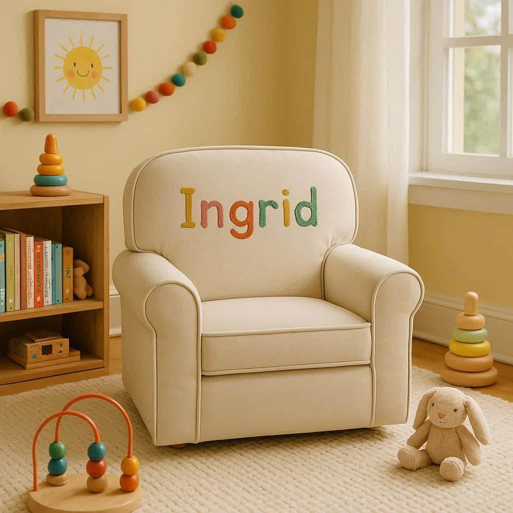 Fauteuil pour enfant avec le prenom ingrid